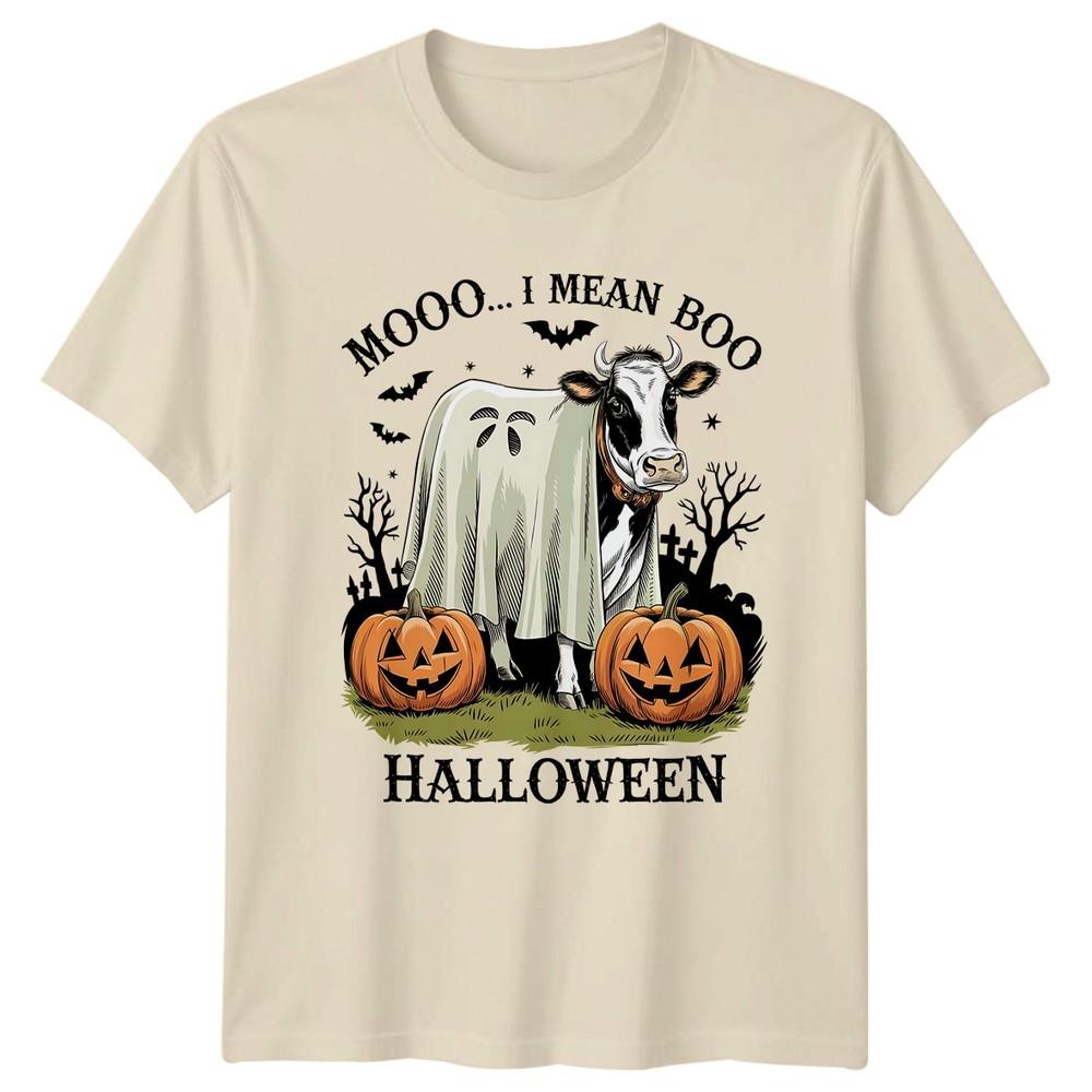 Mooo I Mean Boo TShirt Ghost Cow Halloween Halloween Gift For Him And Her