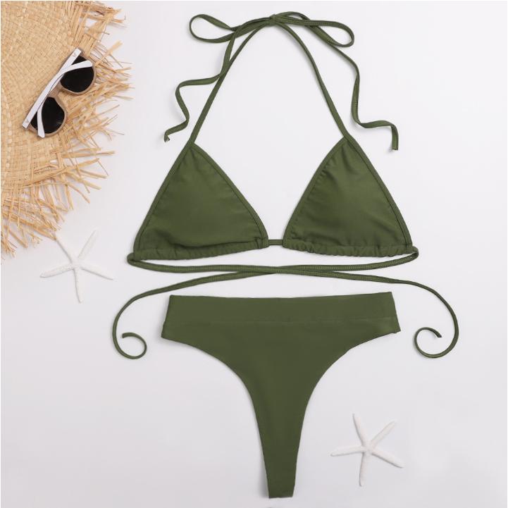 Women's Three Piece Swimsuit Set Long Sleeve Mesh Cover Up Crop Top Bikini Bottoms Summer Beachwear Swimwear