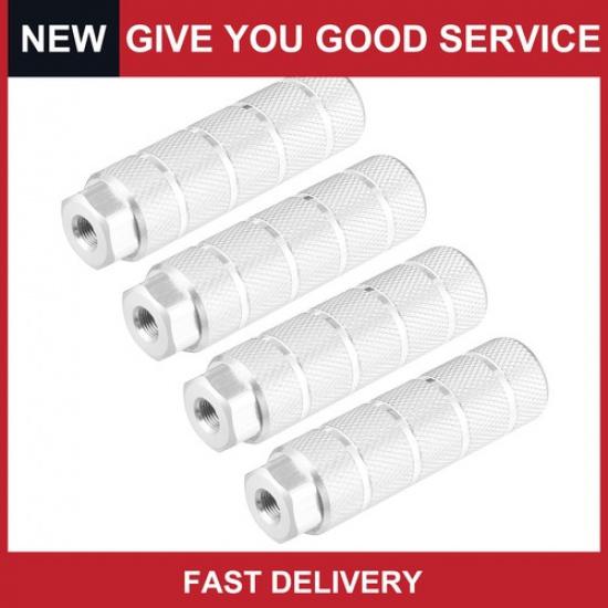 4Pcs  Aluminum Alloy BMX MTB Bike Rear Foot Peg Silver Tone For 3/8 Inch Axle