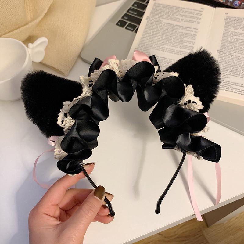 Cute Cat Ear Bell Headband Cosplay Lovely Kitty Hair Clip Hair Accessories Maid Barrette Bow Headband