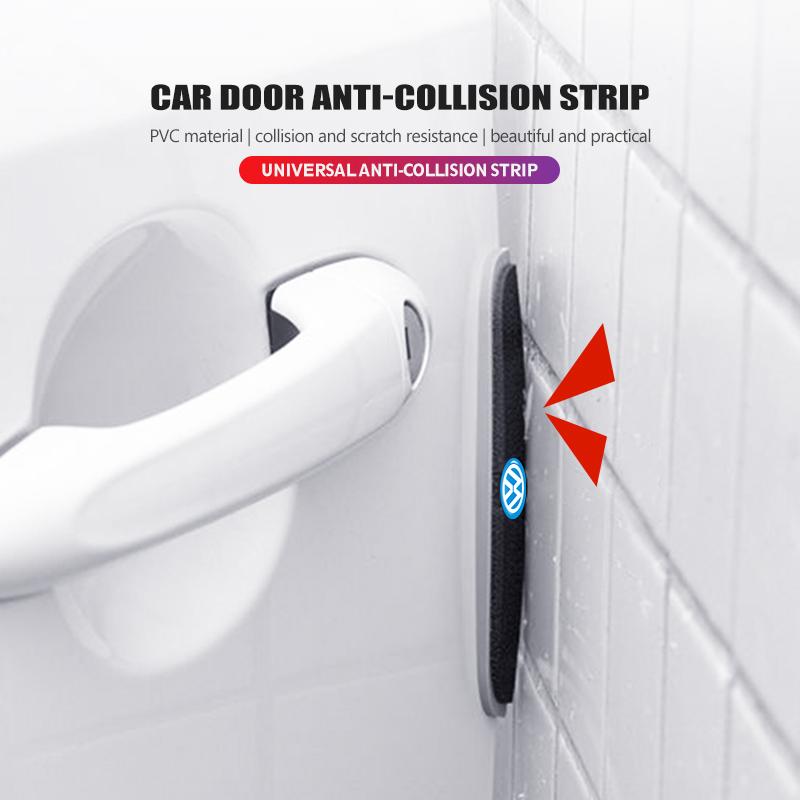 Valve Stems Caps 4PCS Car Mirror Sticker Door Side Anti Collision Strip Decals For Volkswagen VW Polo Jetta Sagitar Magotan Pass Zh7