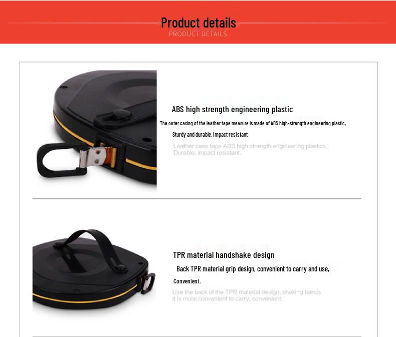 Deli Leather Tape Measure: 30 & 50m Glass Fiber Graduated Tape