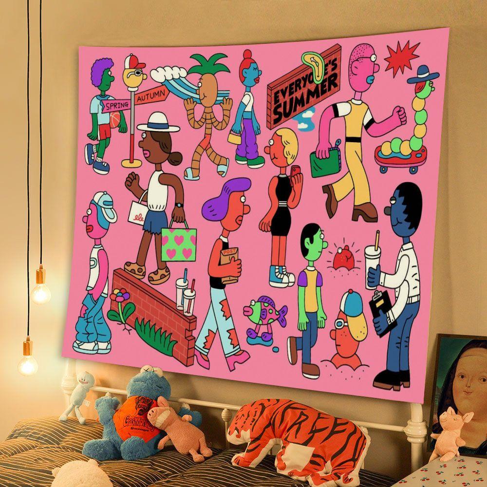 Tapestry Dopamine cartoon 75x100 чёрный