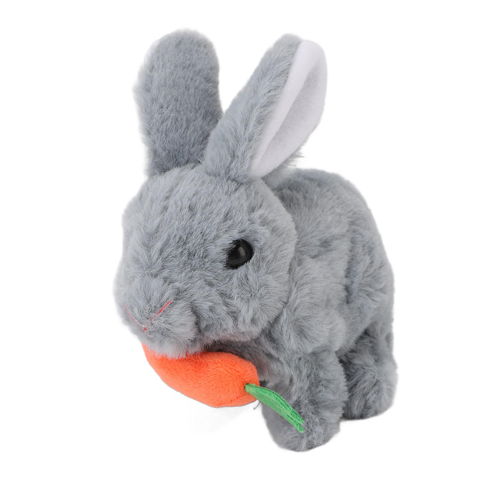 Bunny Toy Plush Interactive Easter Electronic Hopping Bunny Toy with Sound Wiggle Ears for Birthday Gift