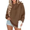 Damenmode Oversized Drop-Shoulder Langarm-Sweatshirt -Farbiges Kapuzensweatshirt
