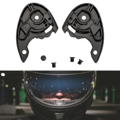 2 Pieces Motorbike Helmet Lens Bases Replacement Black Professional Easy Installation Accessory