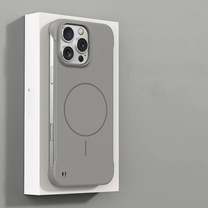 

Чехол для iPhone 16E Magsafe Frameless Shockproof Case для iPhone 16 Pro Max 16Plus 15 14 13 Pro Max Ultra Thin Wireless Charging Hard Cover iPhone 16e синий