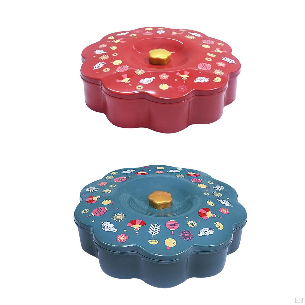 Delt serveringsbrett Kinesisk tradisjonell snacksboks Fruktholder Fat for kjøkken