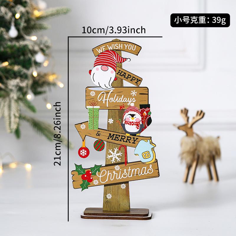 New Christmas Ornaments Festive Tabletop Christmas Tree Ornaments Christmas Tree Table Christmas Wooden Ornaments