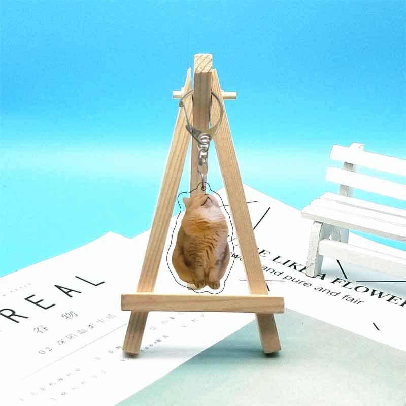 Abstract Cat Meme Emoji Acrylic Keychain