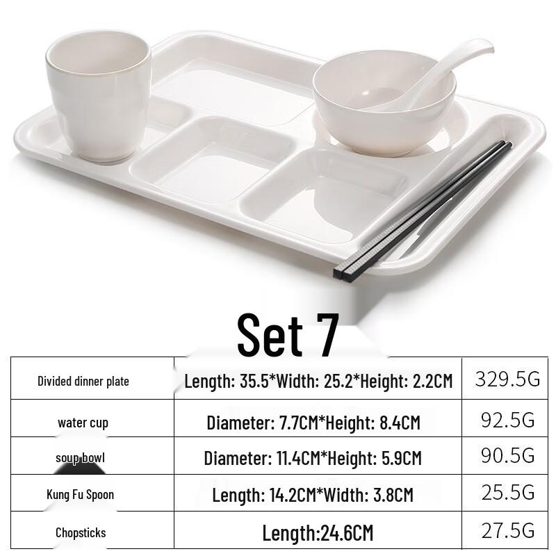 Shengjia Melamine 3-Compartment Canteen Plate