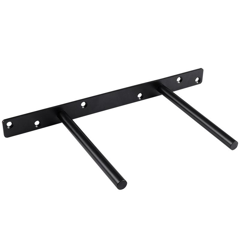 Black Double T Invisible Shelf Bracket for Single Layer