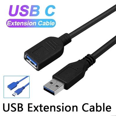 USB A To USB A Male Extension Cable Double End USB Cord For Hard Drive DVD Player PC Laptop Cooler High-Speed Data Transmission