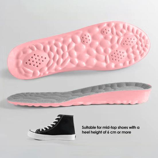 1 Pair Inner Heightening Insole Breathable Anti-Odor Arch Support Multi-Level Height 1.5/2.5/3.5cm Ergonomic Shoe Inserts for Sports Shoes