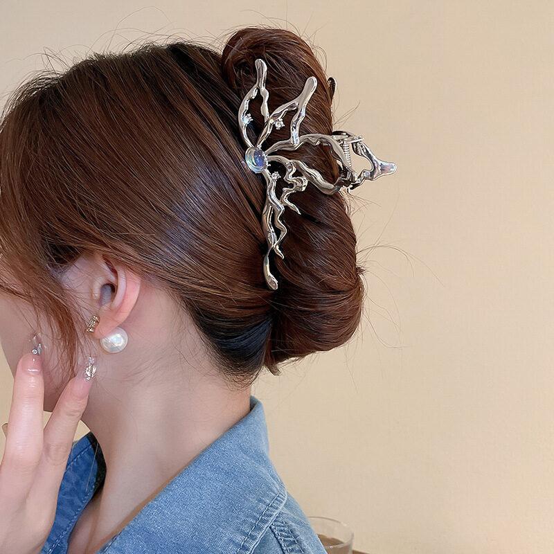 Large Butterfly Metal Hair Clip for Women Elegant Temperament Shark Hair Clip Fashion Girl Hair Clamp