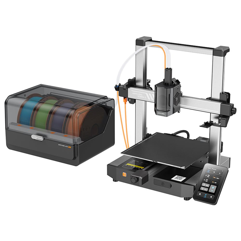 ANYCUBIC KOBRA 3 COMBO 3D-Drucker, mit ACE Pro, Max. 600mm/s Geschwindigkeit, Duales PTC-Heizsystem, Intelligenter Mehrfarbdruck