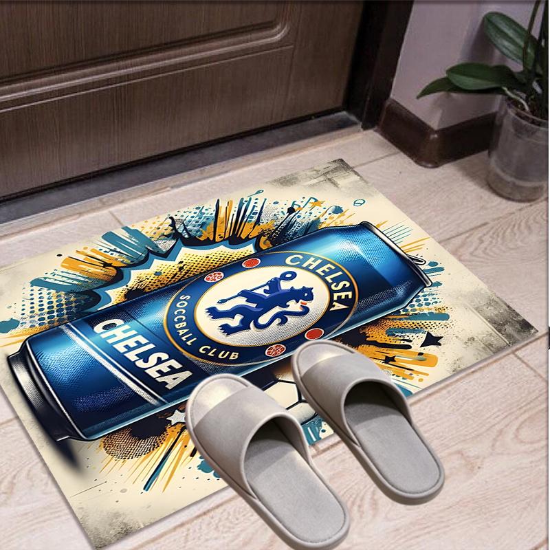 Football Club F.C Pattern Rug, Indoor/Outdoor Mat, for Picnic, Gameroom, Bedroom, Office, Living Room, Home Decor Carpet, Birthday Gift