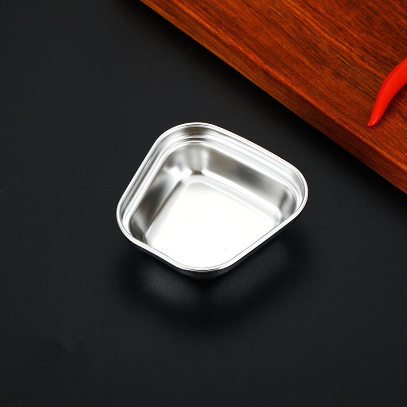 Compartment Stainless Steel Condiment Dish  2 3 Grids Tray for Dips Snacks Dining Parties BBQ