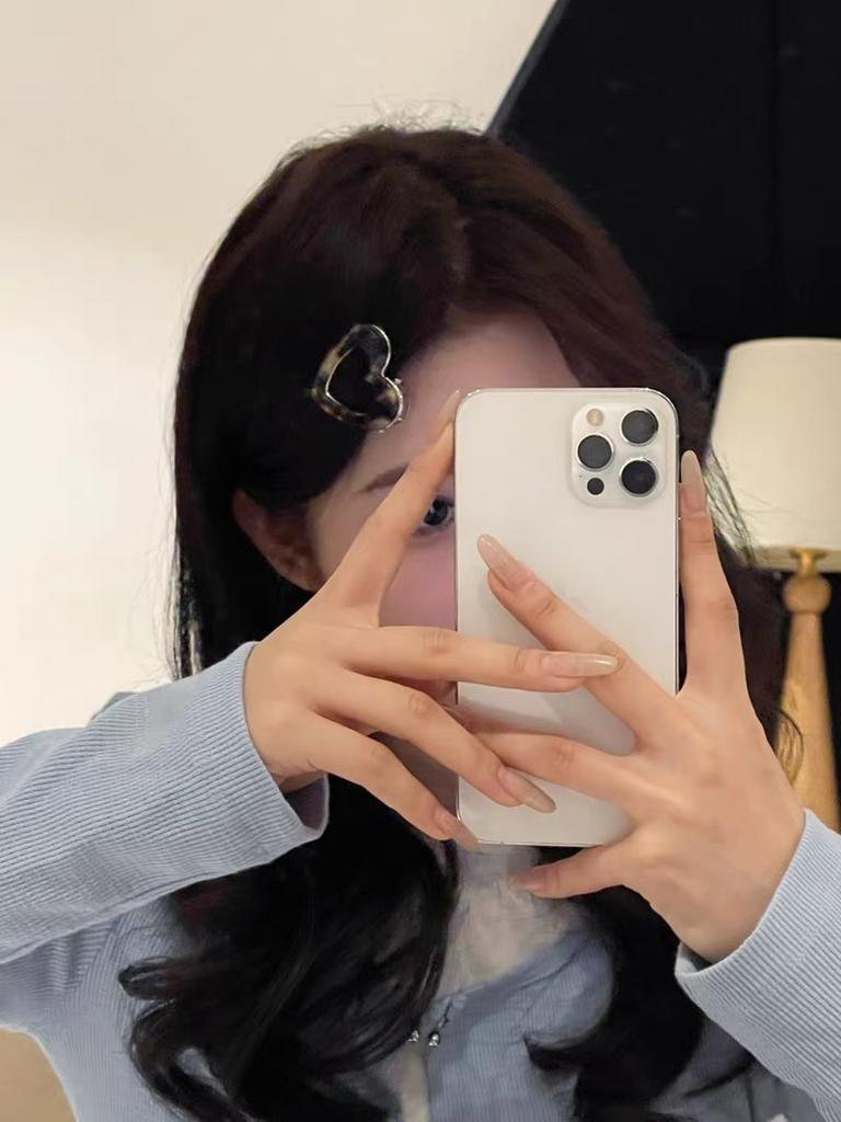 1pc Acetate Hollowed Heart Hair Clip Cute Side Pins Sweet Hairpin Elegant Barrettes Women Hair Accessories