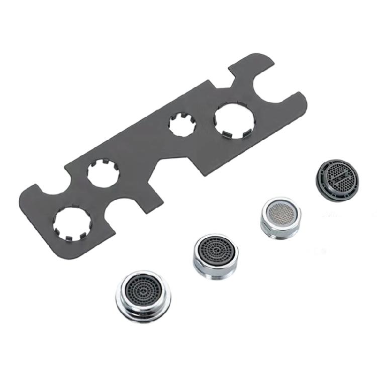 

Space Saving Aerator Wrench Set Includes 4 Aerators Ergonomic Faucet Aerator Removal Device for Sink Maintenance 1
