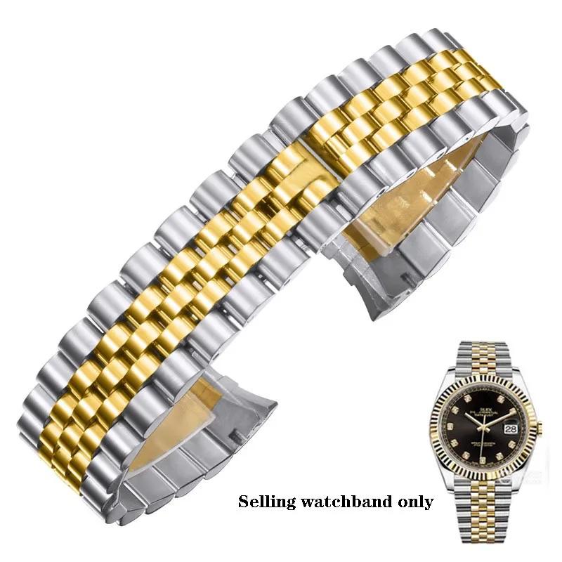 

Классический браслет для часов из нержавеющей стали, мужской ремешок 13 мм 17 мм 20 мм, спортивный для Rolex, серия люкс, сплошной ремешок, женские часы, аксессуары, ремешок 20mm