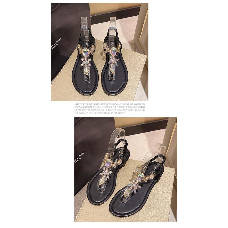Sandals for Women In Summer, Big Rhinestones, European and American Sizes