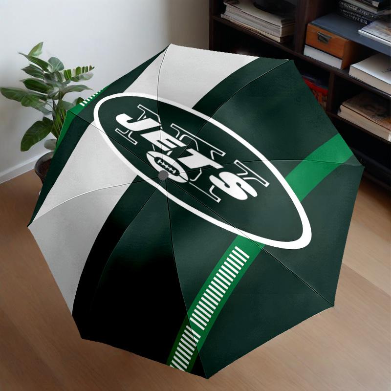 New York Football Logo Umbrella 8-Frame for Travel, Camping, Casual Lightweight Portable Umbrella, Essential for Every Family Holidays Gift