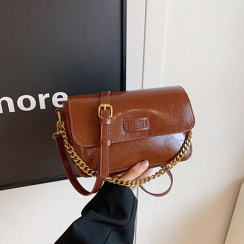 IELGY Retro Niche Fashion Bag Trendy All-Match Small Square Bag Casual Portable Messenger Bag