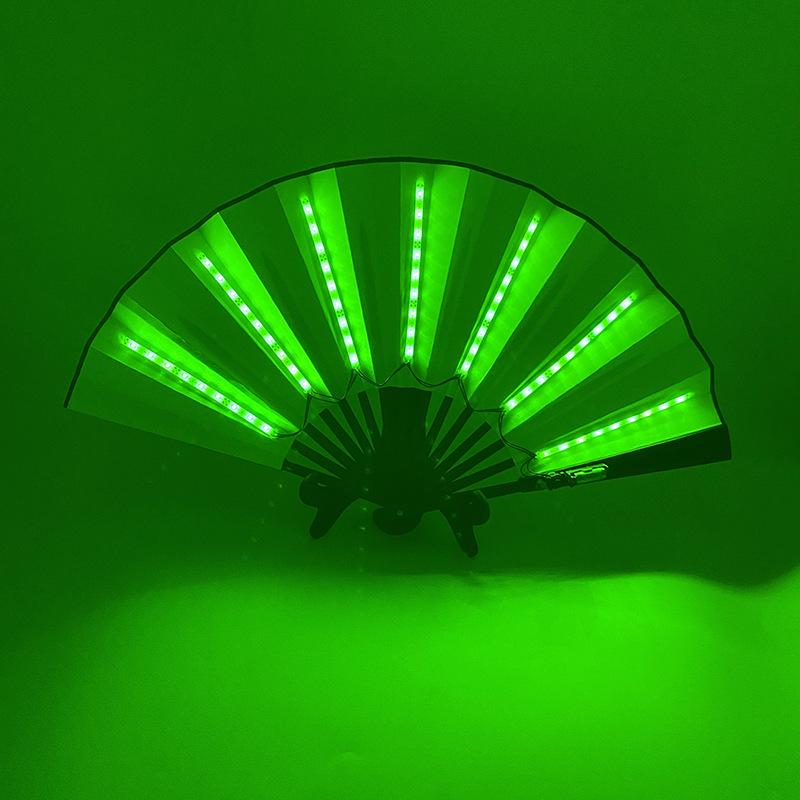 Irisierender LED Leucht-Disco-Party-Fächer - Leuchtende Faltbare Bühnenrequisite