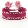 Ethnic Style Woven Bracelet with Embroidered Tassels - D Family DIY Promotion Wristband