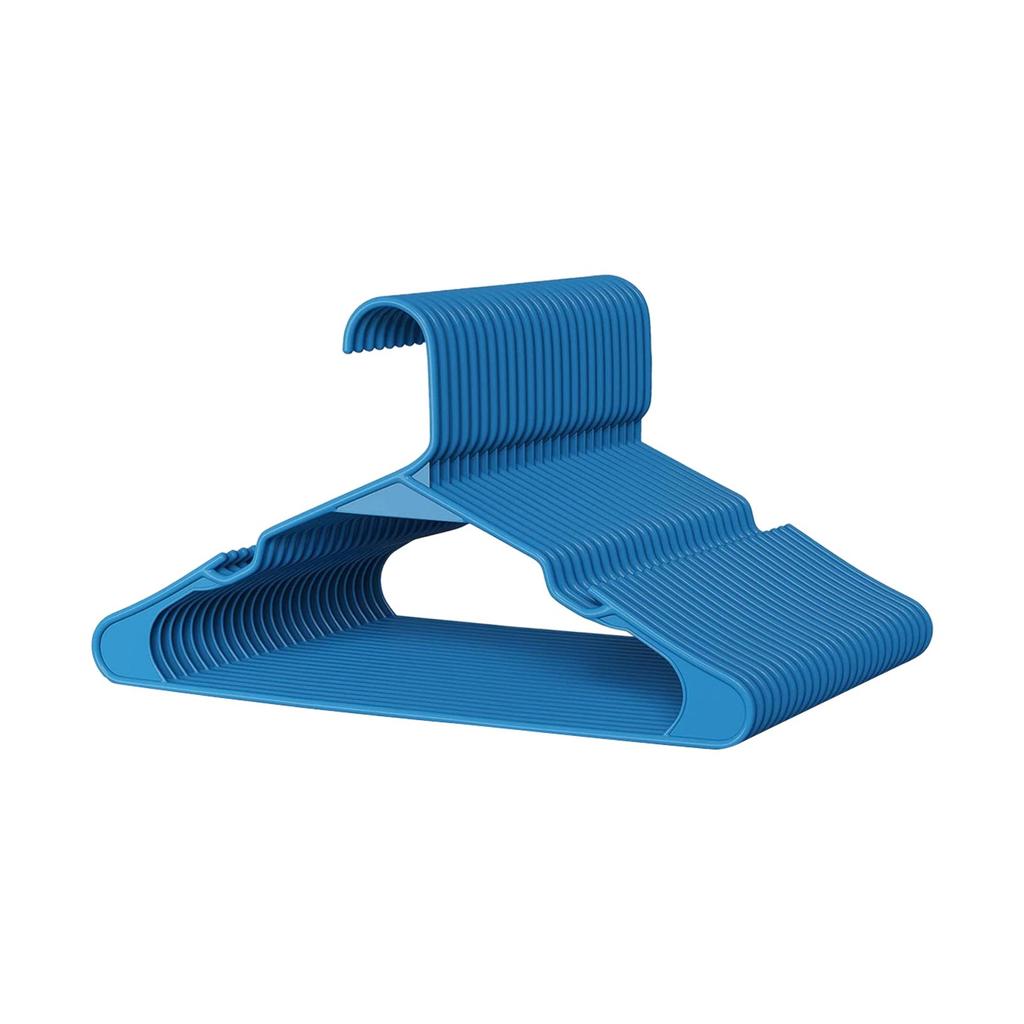 Plastic Clothes Hangers with Side Hooks for Adult Clothing Durable Non-Marking Hanger Suitable for Pants Storage and Closet Organization