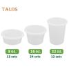 20Pcs Food Storage Box with Airtight Lid Round Clear Food Grade BPA-Free Freezer Microwave Safe Meal Prep Deli Takeaway Food Packing Container