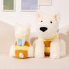 Lifelike Plush West Highland White Terrier Toy Fluffy Real-life Stuffed Animals Dog Cosplay Bee Children Toy Birth Date Present