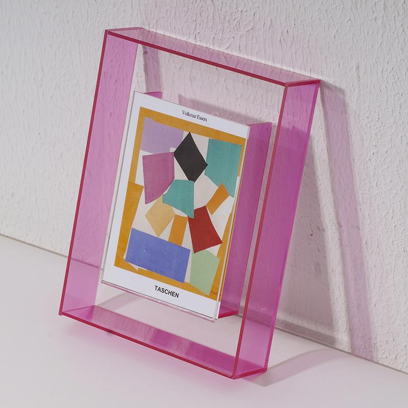 

Wall Iridescent Free Standing Photo Display for Office & Home,Frame Acrylic Picture Frame for Family,Friends,Art,Kid,Baby,Pet for 3inch photo