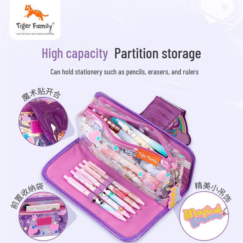 Two-in-One Kids Pencil Case with Large Capacity for Boys and Girls - School Stationery Box and Gift