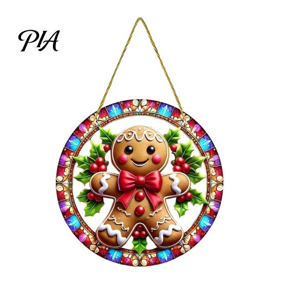 Xmas Tree Hanging Charms Christmas Ornaments, Acrylic Festive Pendants with Lanyard for Holiday Theme Party Favors Home Decoration, Indoor Scene