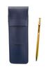 Grained Leather Pen with Slim 60 Gold Ballpoint Pen Set 2-Pack Case, Blue, (SASL-SV60KBP-2)