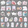 52 Blue Pink Ins Style Graffiti Stickers Personalized Korean Small Fresh Guka Decorative Laptop Mobile Phone Case Stickers