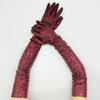 Stylish Sequined Gloves for Women Cosplay Party Gloves Nightclub Costume Gloves Formal Event Accessories Long Gloves
