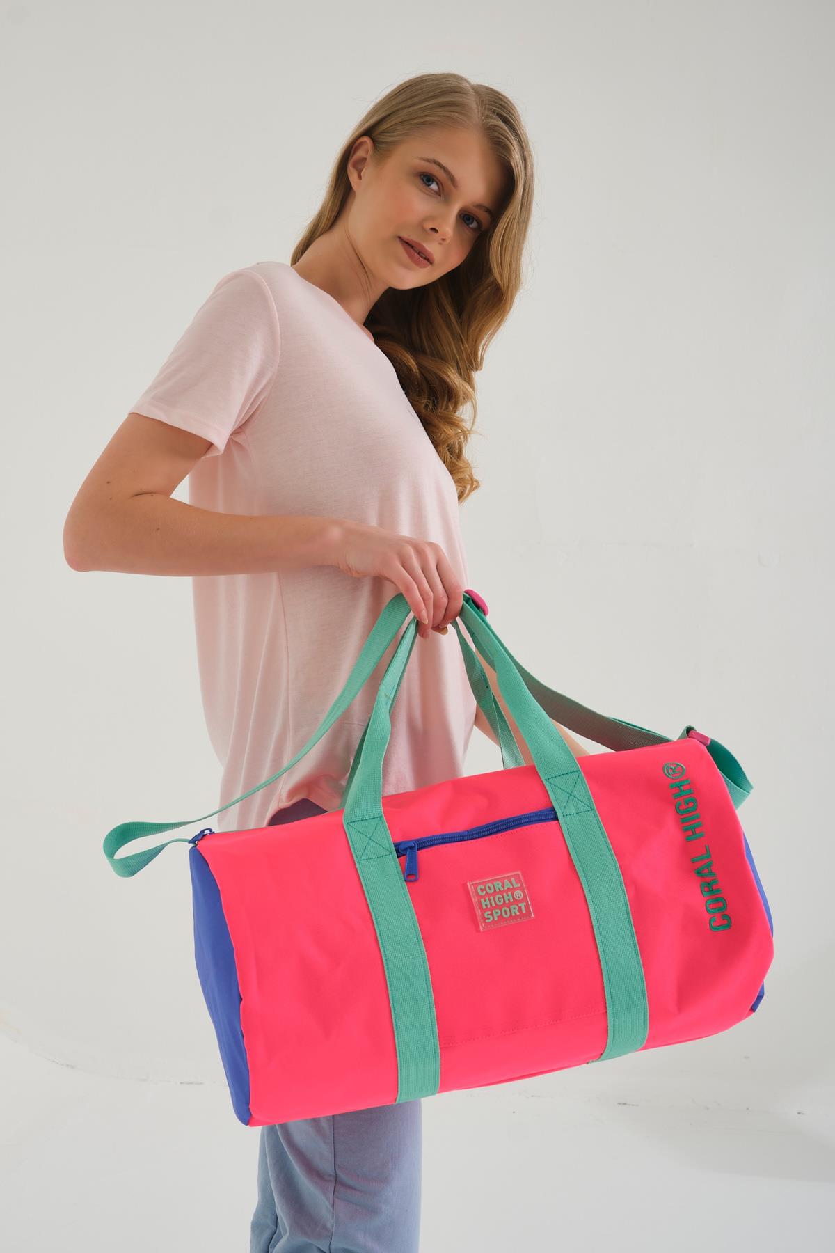 

Coral High Sport Neon Coral Lavender Sports Bag 27503