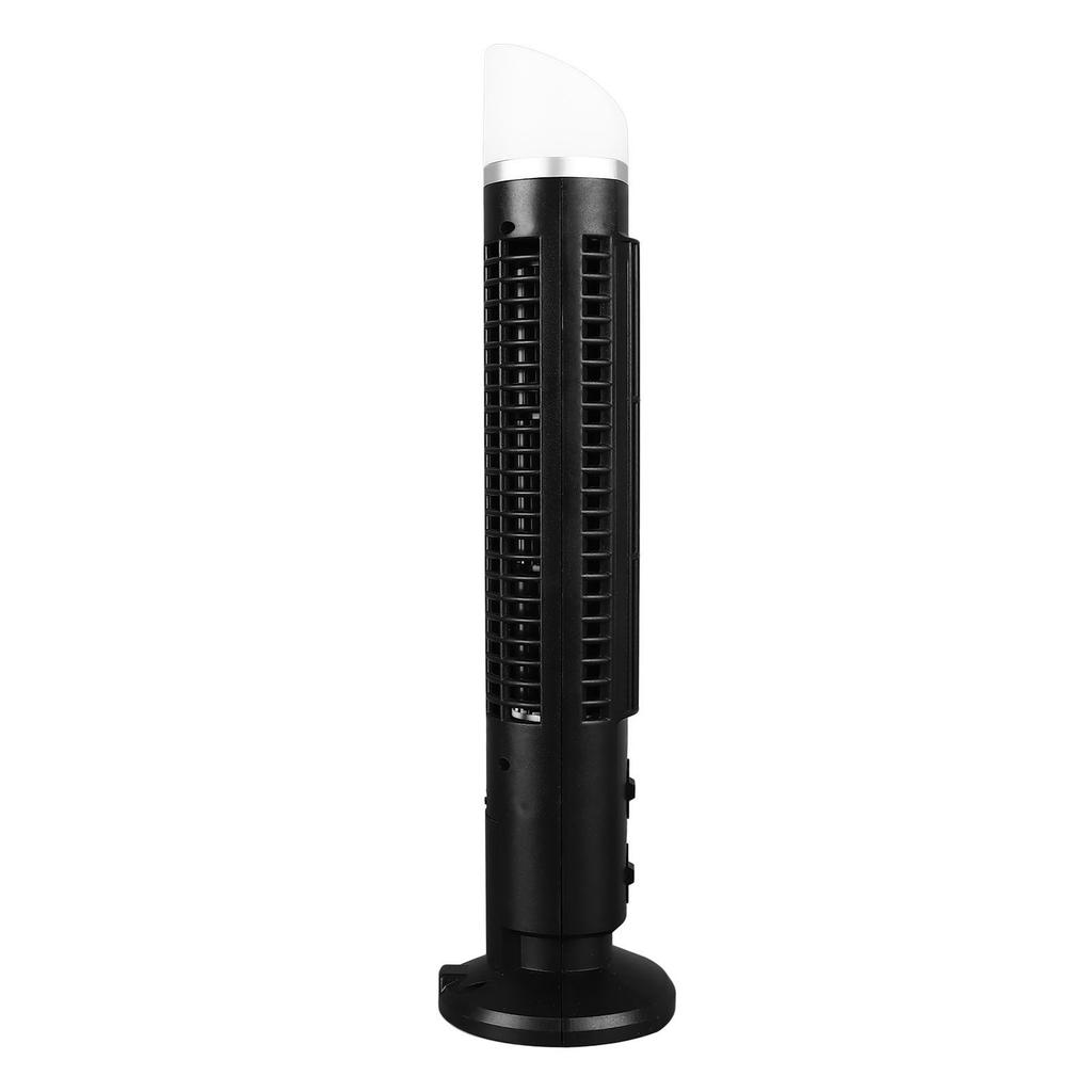Bladeless Tower Fan Portable USB Desk Fan with Light for Home Bedroom  