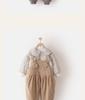 Quilted Autumn/Winter Baby Bodysuit & Girls' Toddler Overalls Set