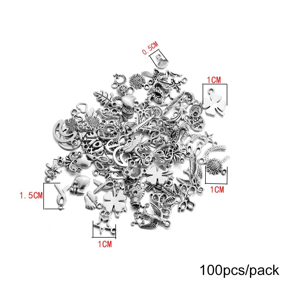 30-100 bucăți frunze floare 10 stil 3D farmece inimă animal bricolaj brățară pandantiv colier pentru bijuterii accesorii accesorii