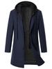 Men's Hooded Mid-Length Woolen Fashion Coat