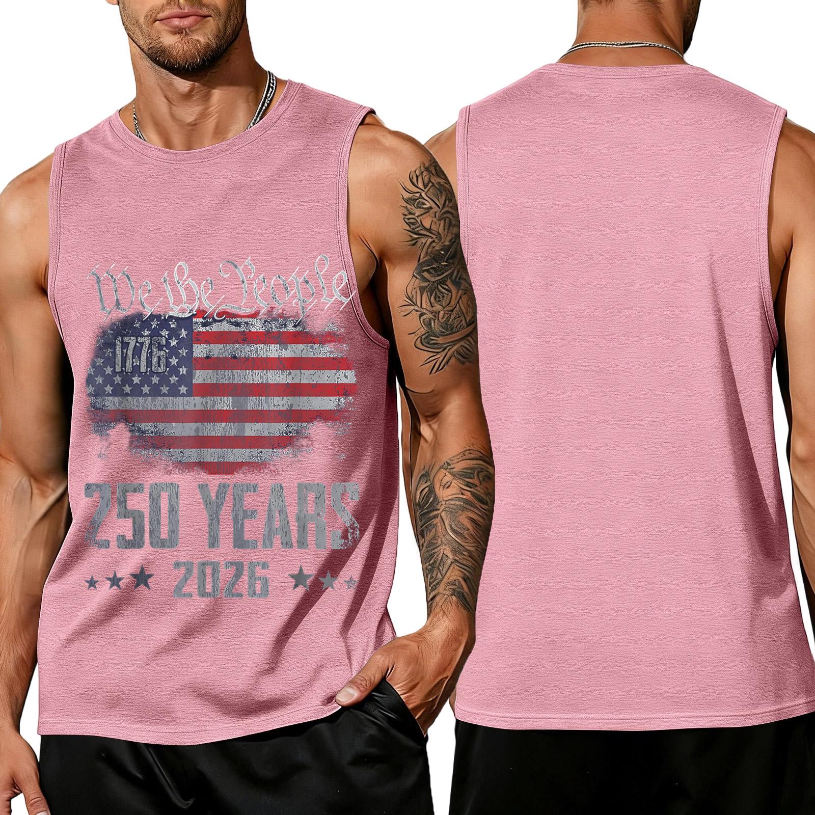 

Men s Sleeveless Tank Top Loose Fit Casual Summer Vest Lightweight Breathable Fabric Comfortable Daily Wear S рожевий