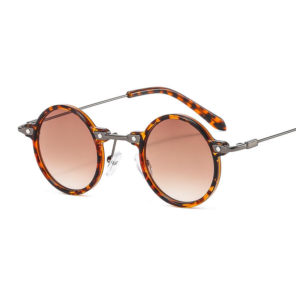 Trendy Women's Retro Round Frame Anti-UV Sunglasses