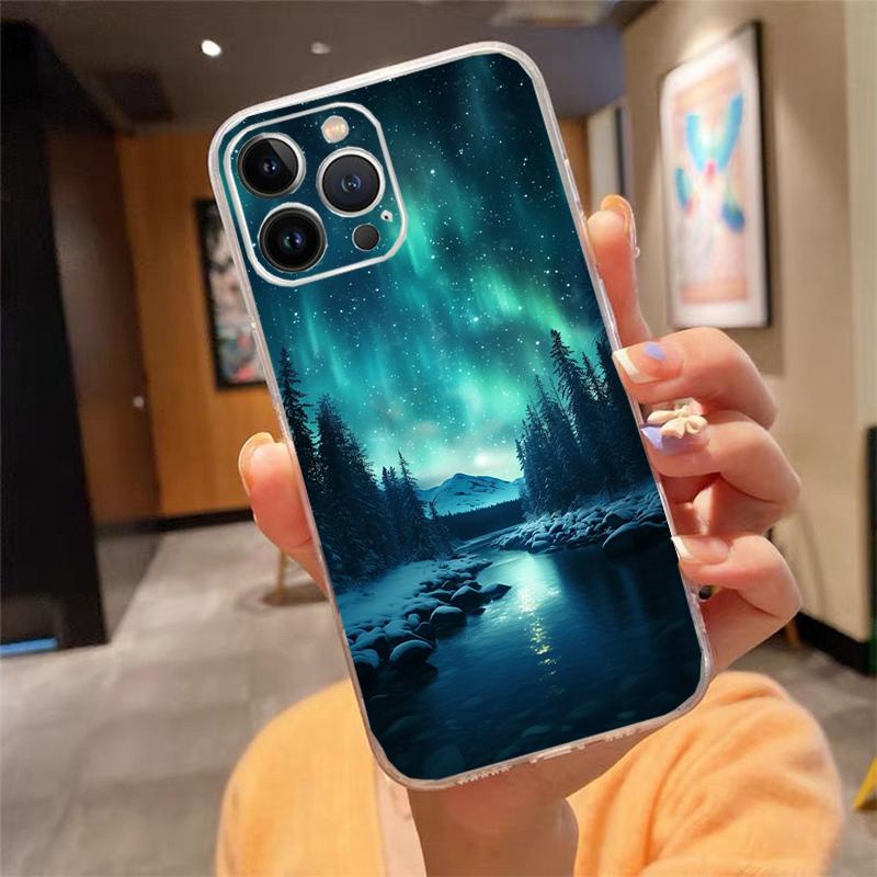 

Winter Christmas Snowflake Phone Case Carcasa Funda For iPhone 16 15 13 14 11 12 Pro Max 16 14 12 13 Pro 15 Plus 16E Case iphone 11ProMax