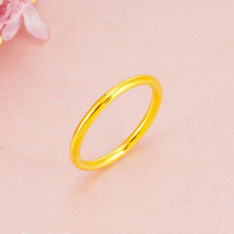 Smooth Ancient Brass Ring: Imitation Gold Sand Finish, Hot Sale Heritage Jewelry for Women