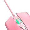 Wired Mouse Pink Ergonomic Design RGB Backlit Motion Detection 5.9ft Cable Gaming Mouse for Gaming Office Study