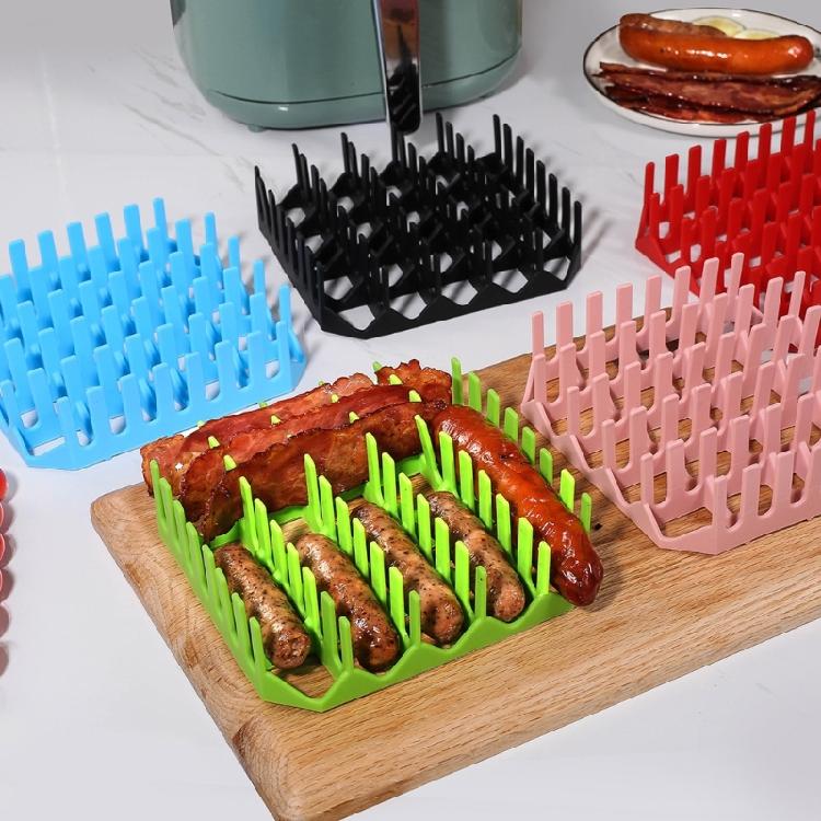 Family Kitchen Rack for Hot Dog and Sausage Cooking, Square Counter Rack for Cookout Serving and Group Meal Work